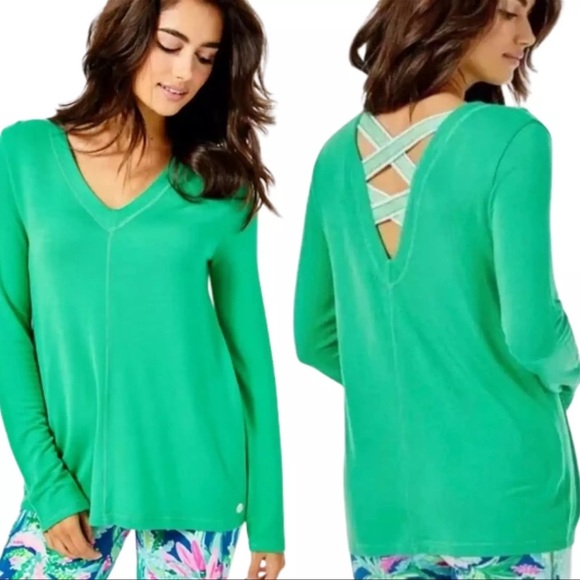 Lilly Pulitzer Agave Green Areli Pullover Sweatshirt New!💚 - Picture 3 of 4